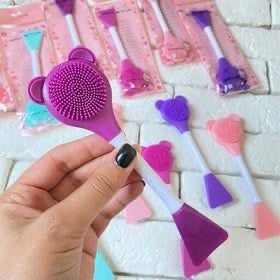 Set of 3 Face Exfoliating Tools, Silicone Face Scrubber, Face Mask Applicator, Beauty Blender Set of 3 Face Exfoliating Tools, Silicone Face Scrubber, Face Mask Applicator, Beauty Blender